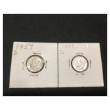 2 ct 1959-D dimes