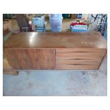 Nine drawer mid-century modern dresser, 30x63x19