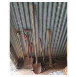 Five assorted yard tools