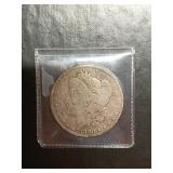 1880 D Morgan silver dollar