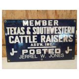 Porcelain Texas and southwestern cattle raisers