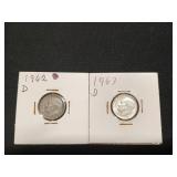1962-D, 1963-D dimes