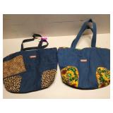 2 handmade Tuffy Tote tote bags