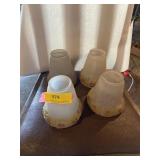 Early 1900s art nouveau light shades hand painted