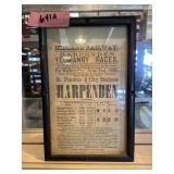 Framed advertisement for Midland railway price