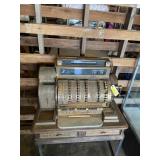 Antique ornate, brass, cash register 19081918.