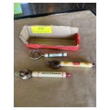 Collection of antique and advertising can openers