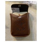 Texas Hold Em playing cards in leather case