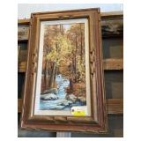 Paint on canvas Edith Green. ornate wood frame.