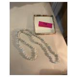 Semi precious stone bead necklace 15 inches long