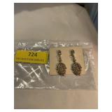 Vintage Victorian style clip earrings