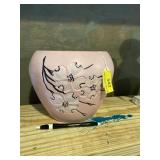 McCoy pink Jardiniere with Dogwood flower