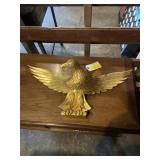 Hand carved eagle.. painted gold about 23 x