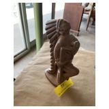 Ceramic Indian figurine, about 7 1/2 inches tall