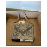 Early 20th century silver seed bead evening