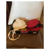 Vintage crocheted hat, and babies cap