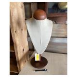 Very nice wood and linen neckwear display