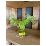 Northwood beaded and ruffled pattern bowl