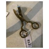 Brass wick trimming scissors