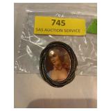 Victorian Lady cameo portrait  brooch. Germany
