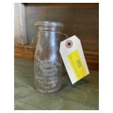 Rare.. Lacey dairy glass bottle, Palestine,