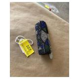 1960s beaded lipstick holder with mirror