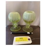 Northwood adolescent beaded panel Rose Bowls