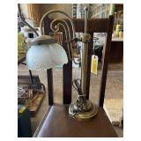 Vintage brass table lamp 21 inches tall