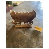 Cast iron covered wagon doorstop vintage 9 x 12