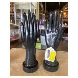 Black plastic hand mold,  two right hands 11