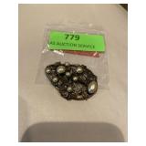 Vintage teardrop dress clip jewelry pin