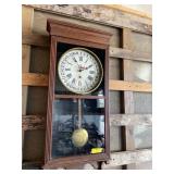 Antique schoolhouse clock 38 x 16 works