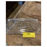 Vintage refrigerator dish lid, vegetable motif