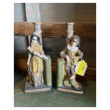 Court jester candlestick book ends made in Italy
