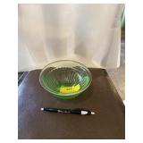 Green depression glass small mixing bowl