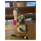 Booze hound decanter has a hairline crack