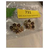 Gold toned Oscar de la Renta pierced earrings