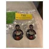 Vintage floral Cloisonne enamel door knocker