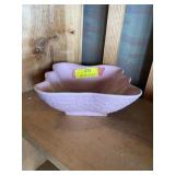 Vintage pink pottery with sponge like texture, 8