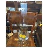 Glass oil lamp inside threads