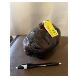 Amber depression, glass big piggy bank