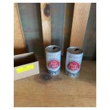 Pearl light beer cans, University of Texas, and