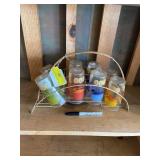 1950s "Mirning Glory" eight piece glass set with