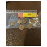 Collection of vintage dog rabies tags 1964