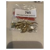 Gold tone and pearl hair clip