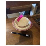 French Saxon China, 24 karat gold detail bowl and