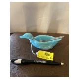 Westmoreland open salt dish with spoon vintage