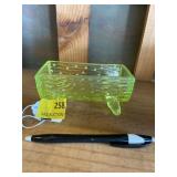 Northwood trough vintage Vaseline glass