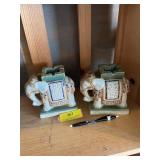 Vintage, ceramic elephant, ashtrays Chinoiserie