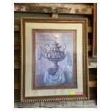 Large, custom framed fine art print, ancient urn